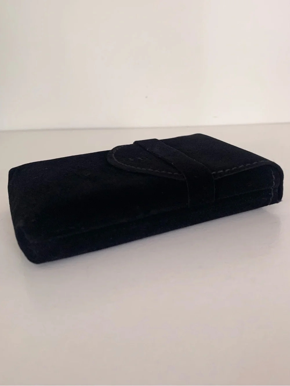 Chanel black velvet pouch case